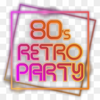 80's Retro Party Logo Clipart