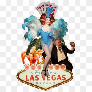 Collage Of Vegas With Showgirl And Vegas Welcome Sign - Welcome To Las Vegas Sign Clipart