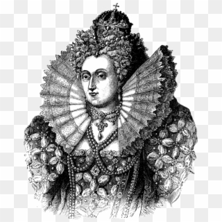 Download - Queen Elizabeth I Black And White Clipart