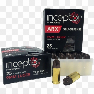 Polycase Inceptor Arx Self Defense Ammo, 9mm 74 Gr, - Arx 9mm Clipart