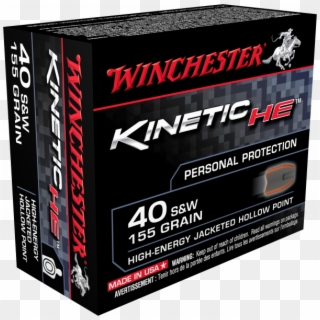 Winchester Ammo He40jhp Kinetic High Energy 40 Smith - Hollow Point Winchester 9mm Ammo Clipart