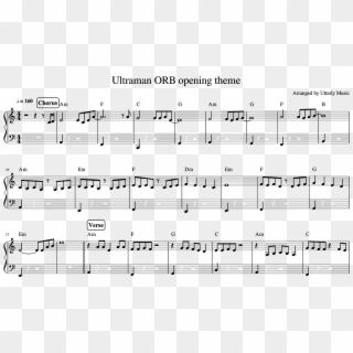 [piano Scores] Ultraman Orb Opening Theme - Sheet Music Clipart