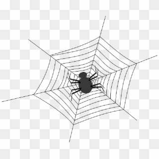 Spider Net Clipart Black And White , Png - Black And White Clipart Spider Transparent Png