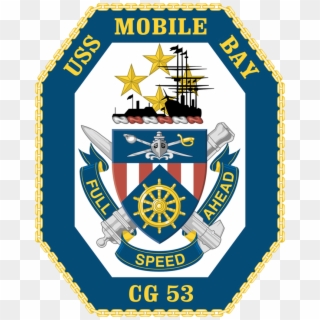 Uss Mobile Bay Cg-53 Crest - Uss Mobile Bay Ships Crest Clipart