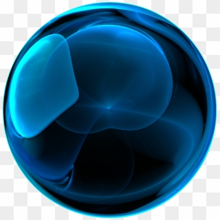 #glass #marble #ball #orb #bubble #blue #black - Blue Bubble Clipart