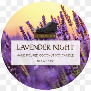 Lavender Night Candle - Label Clipart