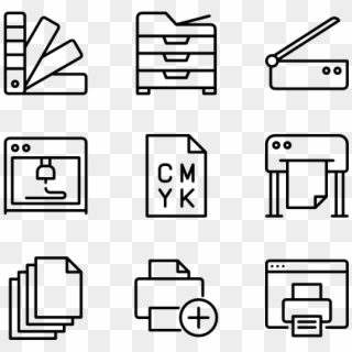 Print & Scan - Vector Icons Clipart