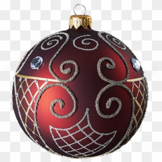 Handcrafted Christmas Ornament Large Ruby Ball With - Christmas Ornament Clipart