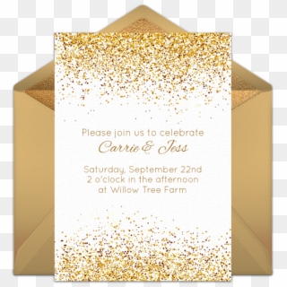 We Just Love This Free "golden Day" Party Invitation - White And Gold Engagement Party Invitations Clipart