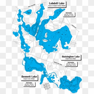 Transparent Lake Map - Lobdell Lake Map Clipart