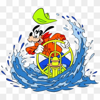 Donald Duck Clipart Disney Mickey Ear - Goofy On A Boat - Png Download