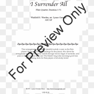 Click To Expand I Surrender All Thumbnail - Calligraphy Clipart
