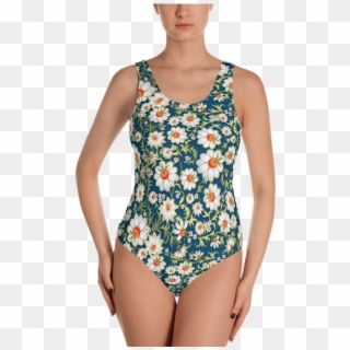Floral Ornament One-piece Swimsuit - Potato Swimsuit Clipart
