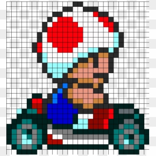 Toad Kart Page - Mario Kart Pixel Art Toad Clipart