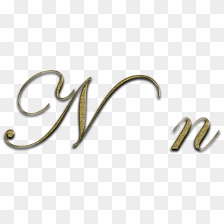 Letter N Gold Font Letter N Write Type Fonts - N Ka Clipart