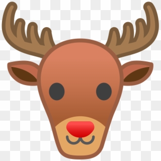 Deer Icon - Reindeer Emoji Clipart