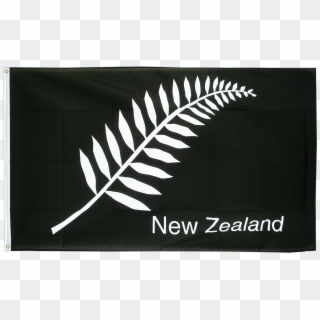 New Zealand Feather All Blacks Ft Flag - New Zealand Fern Clipart
