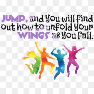 Courage Quotes Png Picture - People Jump Png Clipart