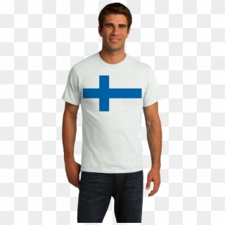 Standard White Finnish National Flag - T Shirt Fails Clipart