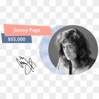 An Autographed Guitar Of Jimmy Page, Led Zeppelin Founder - Jimmy Page Clipart
