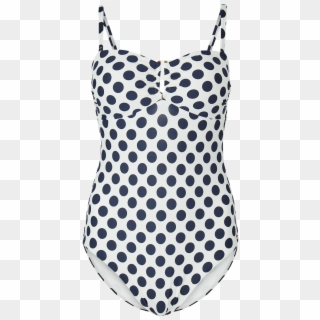 Non Wired Bandeau Swimsuit €47 - Black And White Polka Dot 80s Dress Clipart