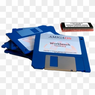 4 Kickstart Rom & Floppy's For - Amigaos 3.1 4 Labels Clipart