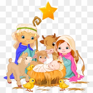 Outdoor Drawing Scene - Christmas Nativity Scene Clipart Free - Png Download
