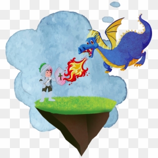 Dragon-scene - Illustration Clipart