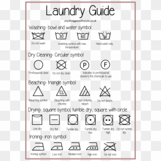 Wash Care A Printable - Washing Instruction Symbols Uk Clipart
