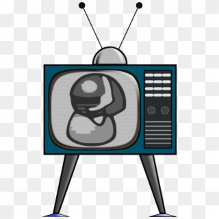 Television Tv Old Antenna Black And White - Television Clipart