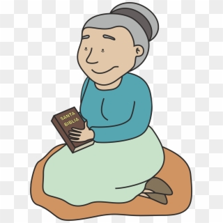 Abuelita Bibliaco - Abuela Orando Animado Clipart