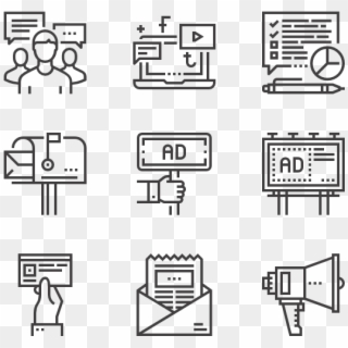 Advertising Is An Audio Or Visual Form Of Marketing - Design Process Icon Png Clipart