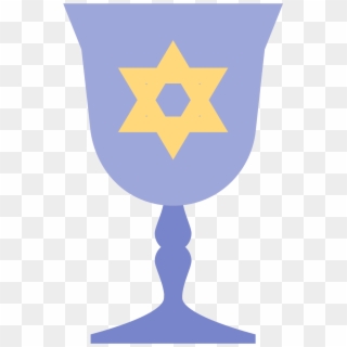 Hanukkah Glass Icon - Emblem Clipart