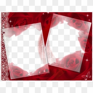 Duble Png Rose Photo Frame - Beautiful Double Photo Frames Clipart