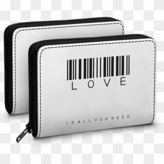 Dailyobjects Barcode Love Need White Zipper Slim Card - Wallet Clipart