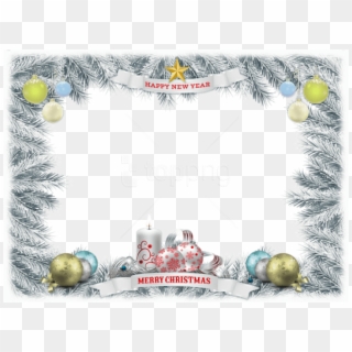 Free Png Christmas White Frame Transparent Background - Happy New Year Photo Frame Png Clipart