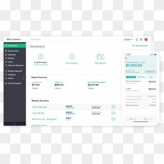 Small Business Finance Management Dashboard - Expense Management App Clipart