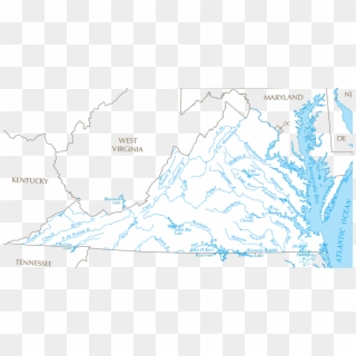Map Of Virginia Rivers Clipart