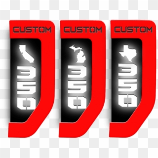 Fender Badge Replacements Your State Outline Illuminated - Graphics Clipart
