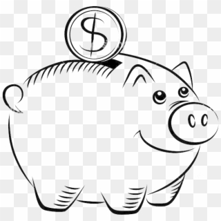 Bank Drawing Piggy - Piggy Bank Clipart