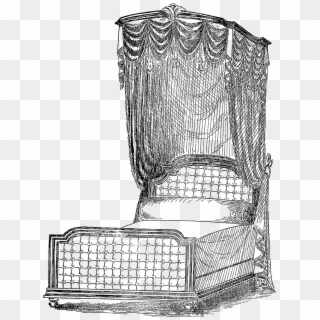 How Sweet Is This Vintage Bed Design Illustration I - Throne Clipart