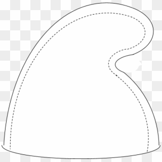 7) Pin The Two Pieces Of Felt Together And Sew About - Smurf Hat Sewing Pattern Clipart