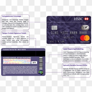 Security Printing Options1 - Hsbc Advance Debit Mastercard Card Clipart