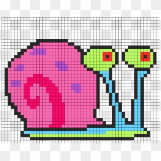 Spongebob Gary Coloring Pages 121256 - Gary The Snail Minecraft Pixel Art Clipart
