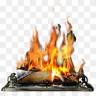 #fuego #fogata - Fireplace Fire Png Clipart