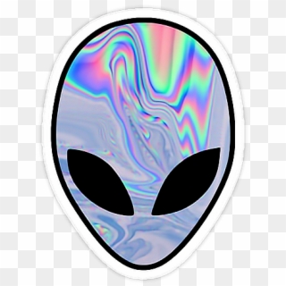 #trippy #softgrunge #thirdeye #alien #rad #tumblr #aesthetic - Holographic Alien Clipart