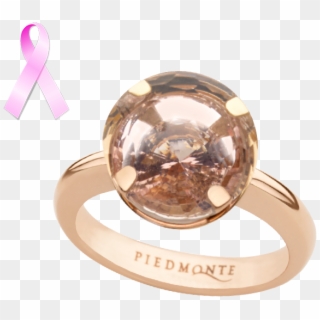 Sri Lakshmi Colored Ring In 18k Rose Gold With A Pink - Pre-engagement Ring Clipart