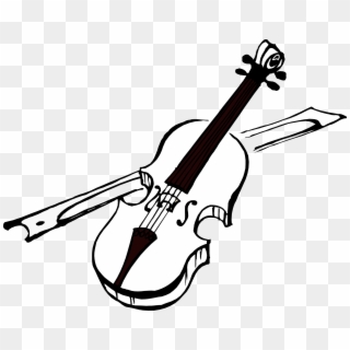 Image Freeuse Download Flute Violin Music Free On Dumielauxepices - Black And White Violin Clip Art - Png Download
