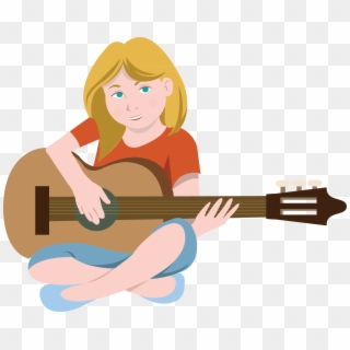 Piano Clipart Musical Instrument - Guitar Playing Clip Art - Png Download