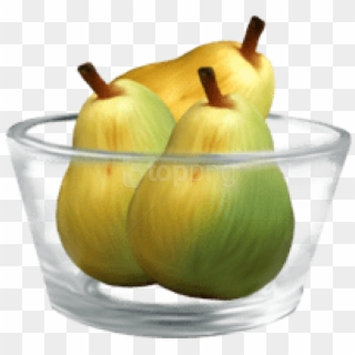 Pears In A Glass Bowl Png Clipart - Glass Bowl Png Transparent Png